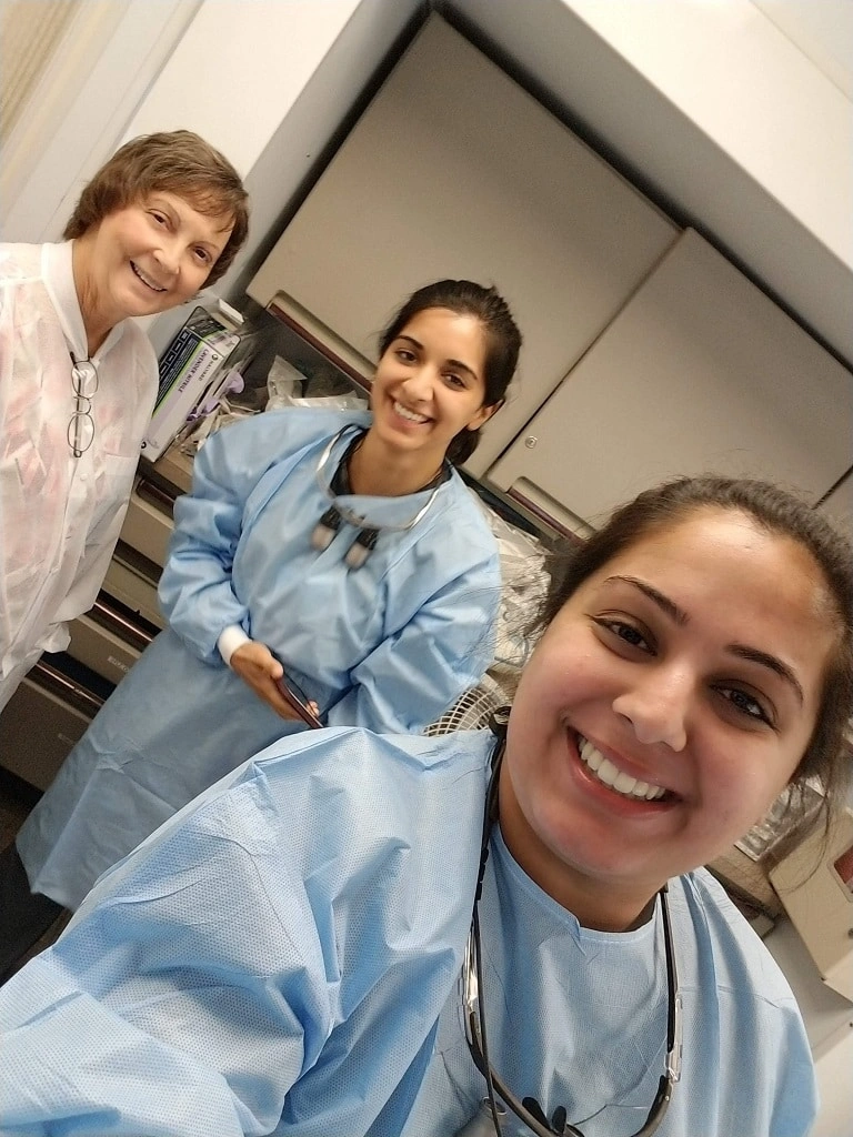 Dr. Arain and Dr. Maknojia During Clinical Dental Training