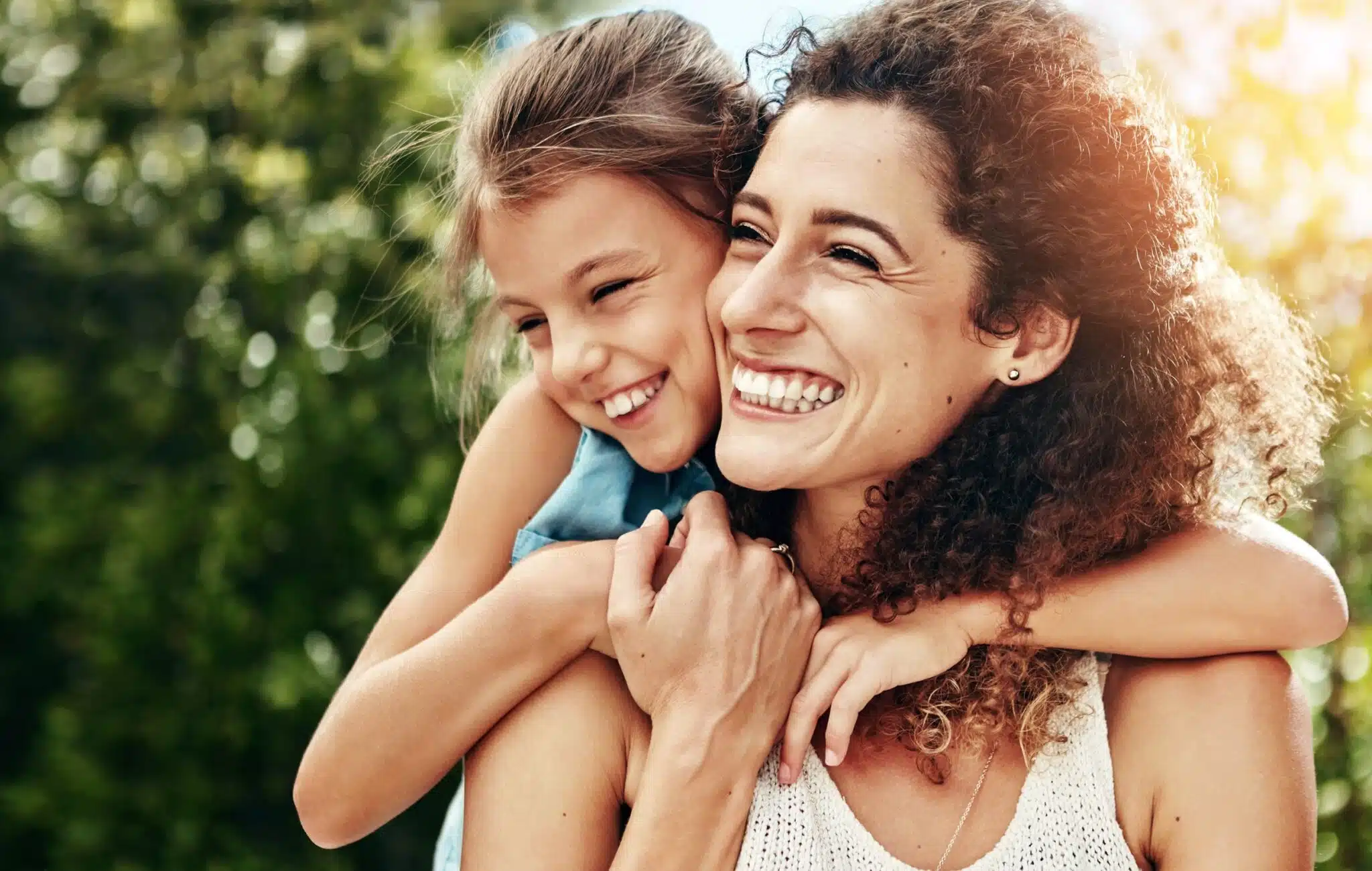 Mother and daughter representing families with Aetna dental benefits in Katy